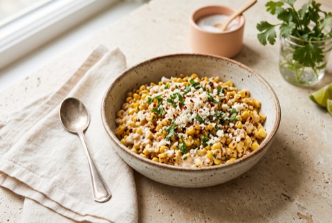Charred corn esquites